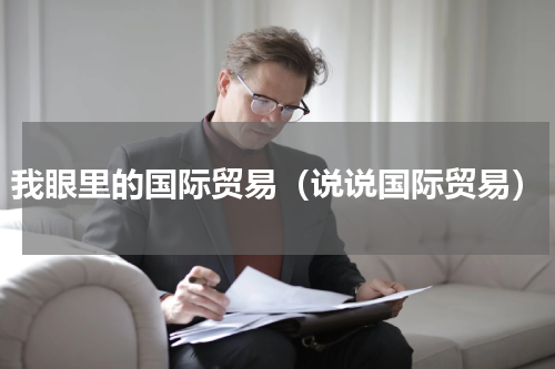 我眼里的国际贸易（说说国际贸易）