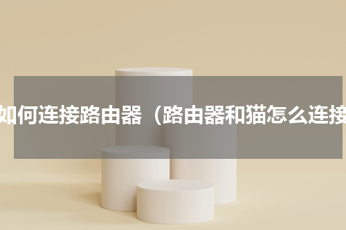 猫如何连接路由器（路由器和猫怎么连接）