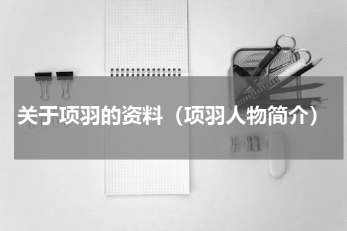 关于项羽的资料（项羽人物简介）