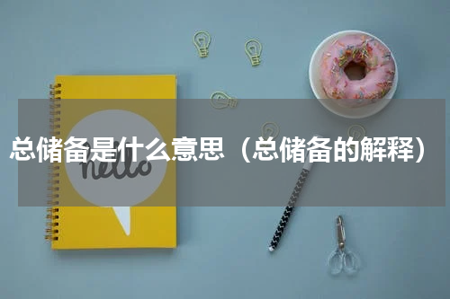 总储备是什么意思（总储备的解释）