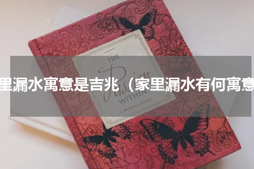 家里漏水寓意是吉兆（家里漏水有何寓意）