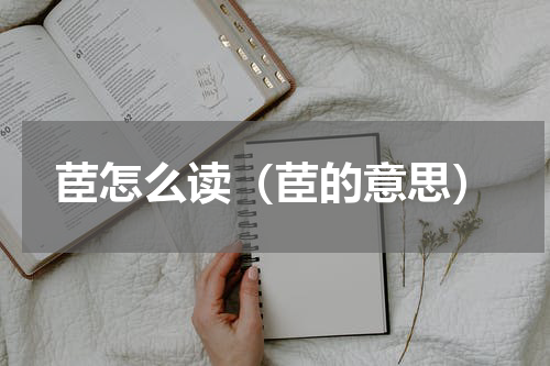 茞怎么读（茞的意思）