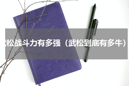 武松战斗力有多强（武松到底有多牛）