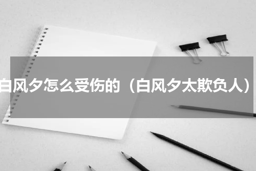 白风夕怎么受伤的（白风夕太欺负人）
