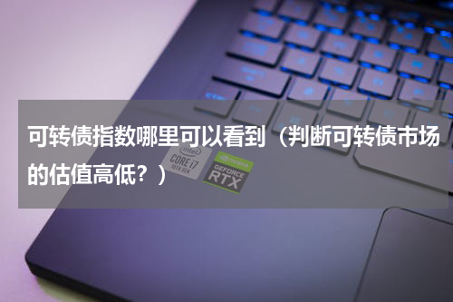可转债指数哪里可以看到（判断可转债市场的估值高低？）