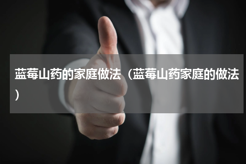 蓝莓山药的家庭做法（蓝莓山药家庭的做法）