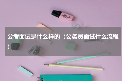 公考面试是什么样的（公务员面试什么流程）