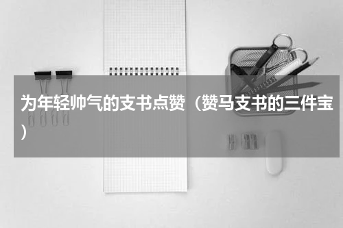 为年轻帅气的支书点赞（赞马支书的三件宝）