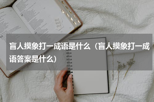 盲人摸象打一成语是什么（盲人摸象打一成语答案是什么）