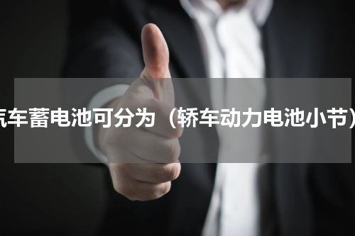 汽车蓄电池可分为（轿车动力电池小节）