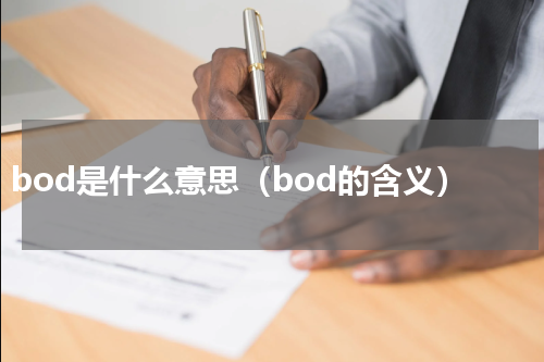 bod是什么意思（bod的含义）