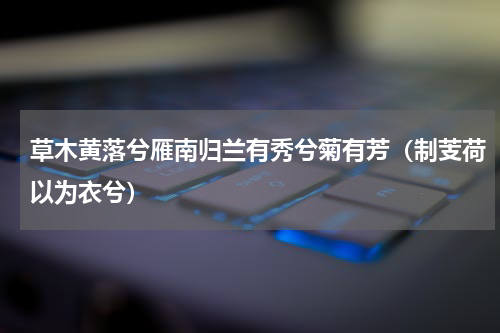 草木黄落兮雁南归兰有秀兮菊有芳（制芰荷以为衣兮）