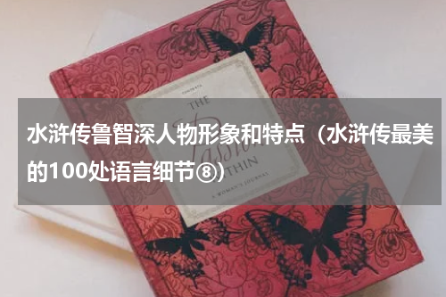 水浒传鲁智深人物形象和特点（水浒传最美的100处语言细节⑧）