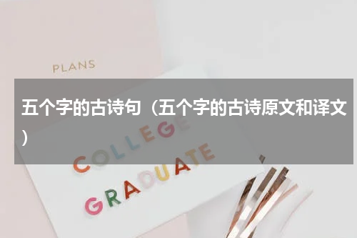 五个字的古诗句（五个字的古诗原文和译文）