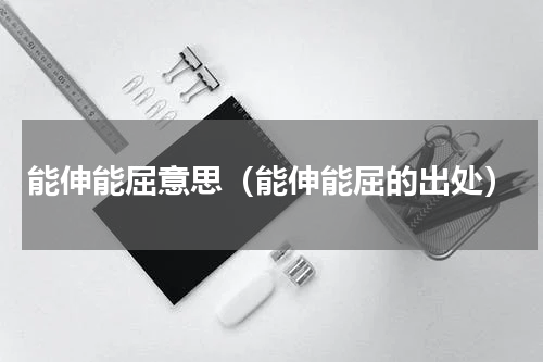能伸能屈意思（能伸能屈的出处）