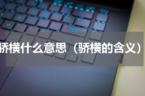 骄横什么意思（骄横的含义）