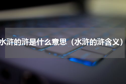 水浒的浒是什么意思（水浒的浒含义）