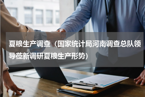 夏粮生产调查（国家统计局河南调查总队领导莅新调研夏粮生产形势）