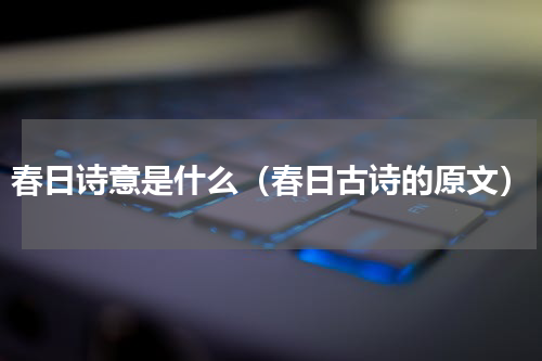 春日诗意是什么（春日古诗的原文）