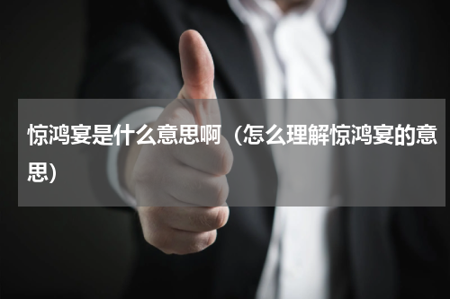 惊鸿宴是什么意思啊（怎么理解惊鸿宴的意思）