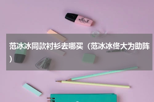 范冰冰同款衬衫去哪买（范冰冰佟大为助阵）
