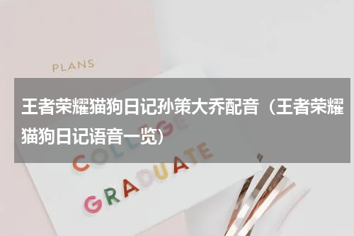 王者荣耀猫狗日记孙策大乔配音（王者荣耀猫狗日记语音一览）