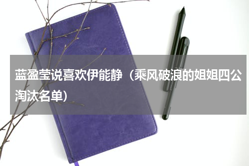 蓝盈莹说喜欢伊能静（乘风破浪的姐姐四公淘汰名单）