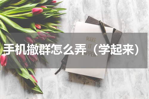 手机撤群怎么弄（学起来）