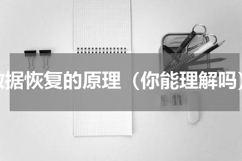 数据恢复的原理（你能理解吗）