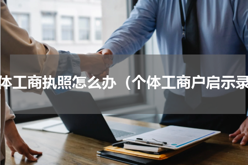 个体工商执照怎么办（个体工商户启示录）