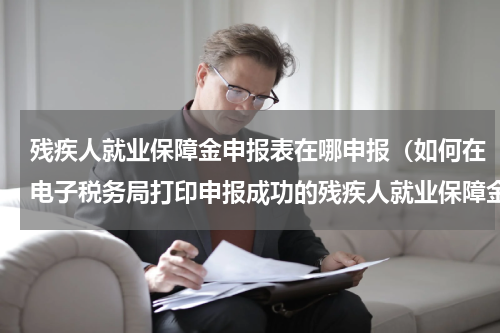 残疾人就业保障金申报表在哪申报（如何在电子税务局打印申报成功的残疾人就业保障金报表）