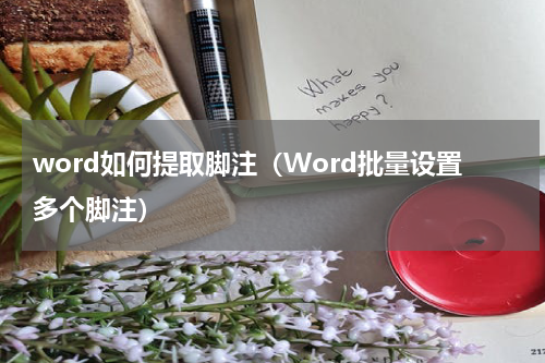 word如何提取脚注（Word批量设置多个脚注）