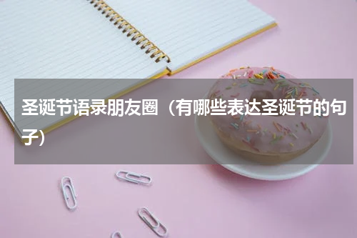 圣诞节语录朋友圈（有哪些表达圣诞节的句子）