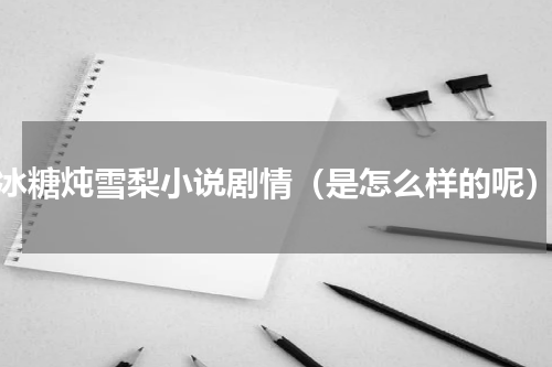 冰糖炖雪梨小说剧情（是怎么样的呢）