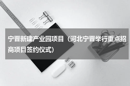 宁晋新建产业园项目（河北宁晋举行重点招商项目签约仪式）