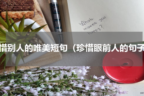 珍惜别人的唯美短句（珍惜眼前人的句子）