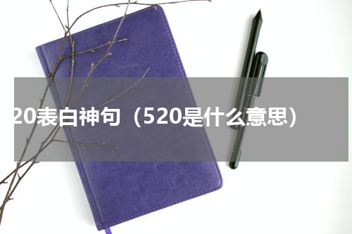 520表白神句（520是什么意思）