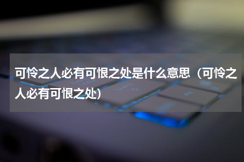 可怜之人必有可恨之处是什么意思（可怜之人必有可恨之处）