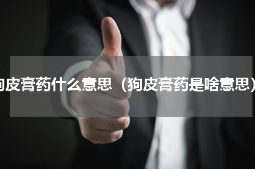 狗皮膏药什么意思（狗皮膏药是啥意思）