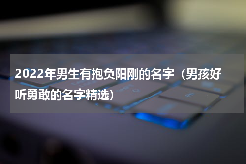 2022年男生有抱负阳刚的名字（男孩好听勇敢的名字精选）