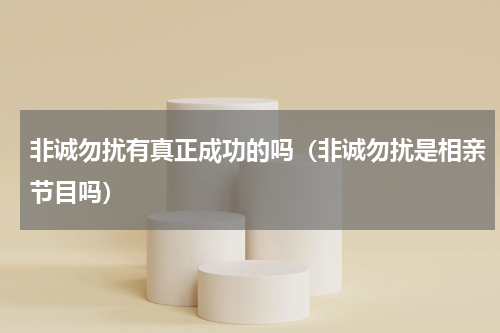 非诚勿扰有真正成功的吗（非诚勿扰是相亲节目吗）