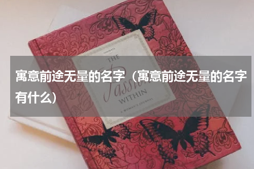 寓意前途无量的名字（寓意前途无量的名字有什么）