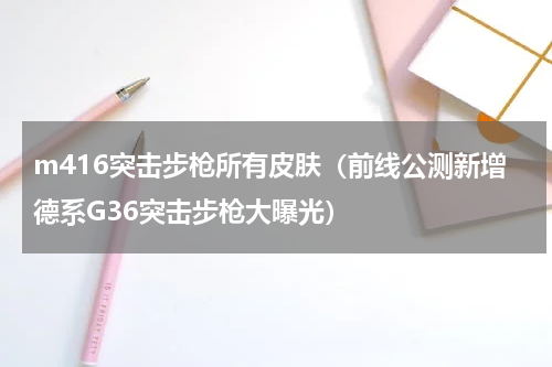 m416突击步枪所有皮肤（前线公测新增德系G36突击步枪大曝光）