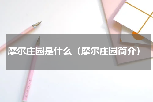 摩尔庄园是什么（摩尔庄园简介）