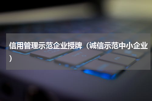 信用管理示范企业授牌（诚信示范中小企业）