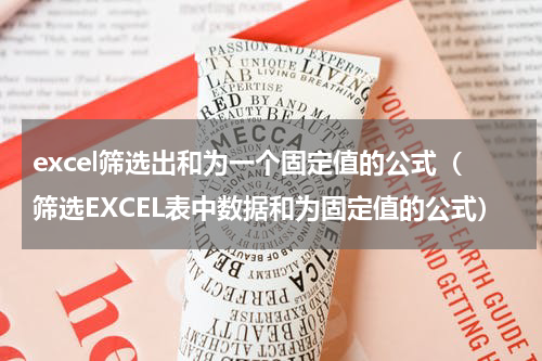 excel筛选出和为一个固定值的公式（筛选EXCEL表中数据和为固定值的公式）