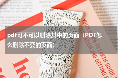 pdf可不可以删除其中的页面（PDF怎么删除不要的页面）