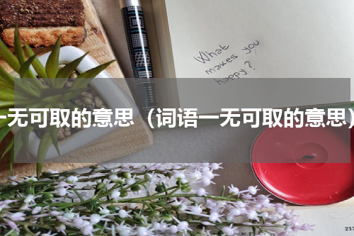 一无可取的意思（词语一无可取的意思）