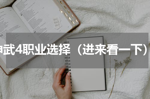 神武4职业选择（进来看一下）