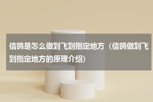 信鸽是怎么做到飞到指定地方（信鸽做到飞到指定地方的原理介绍）